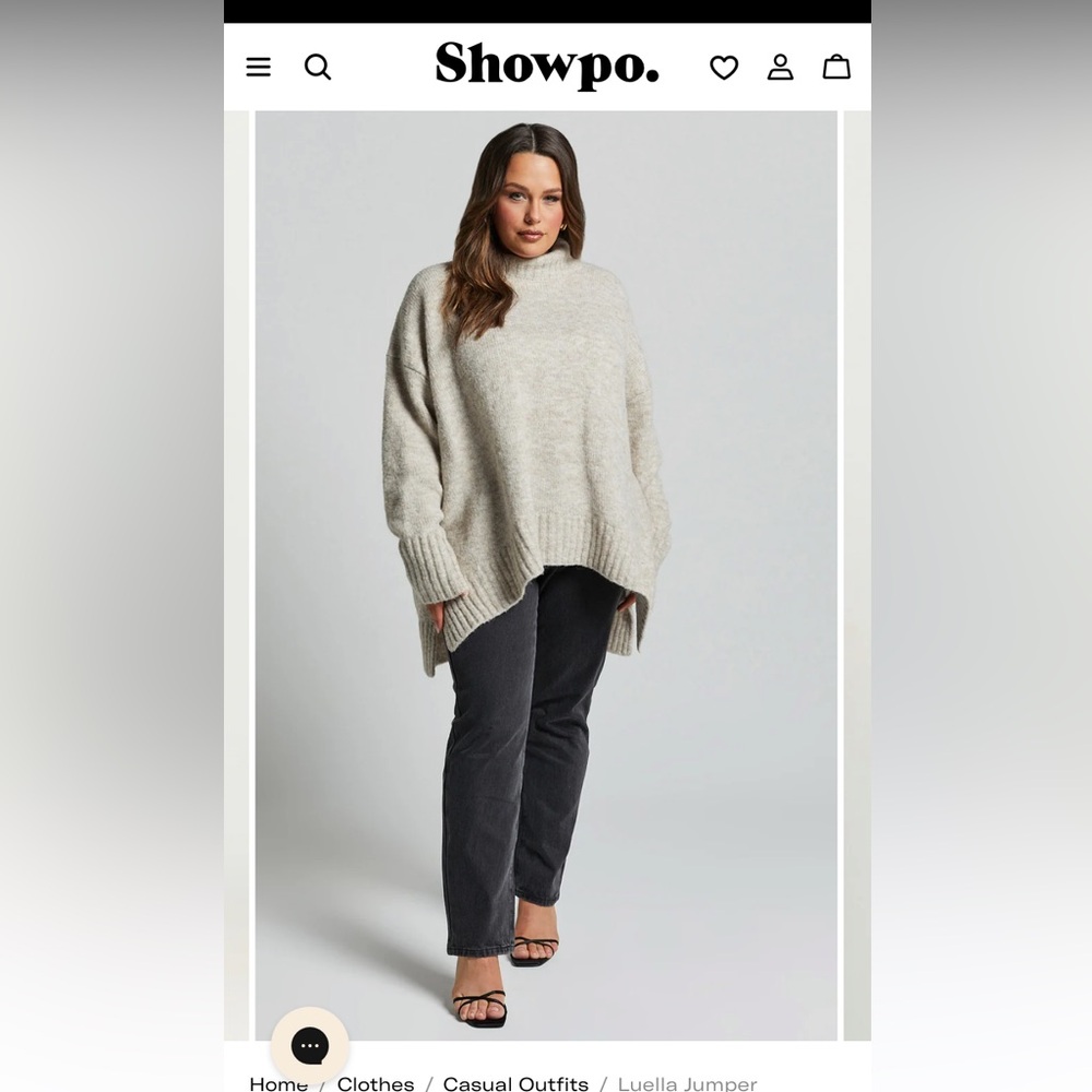 Showpo Cream Turtleneck Sweater - Picture 2 of 7